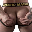Macho MX25AC Jock paski żołta syntetyczna skora rozmiar M