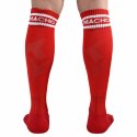 Macho długie skarpety sportowe czerwone uniwersalne 38-43