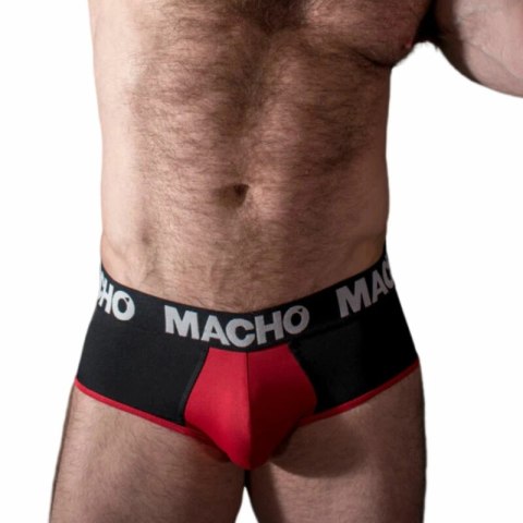 Macho MS26N Slip męski czarno-czerwony XL - oddychający, elastyczny