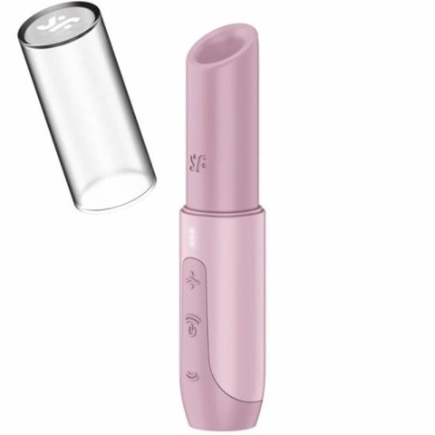 Satisfyer Secret Kiss Wave kompaktowy masażer Air Wave rożowy USB-C