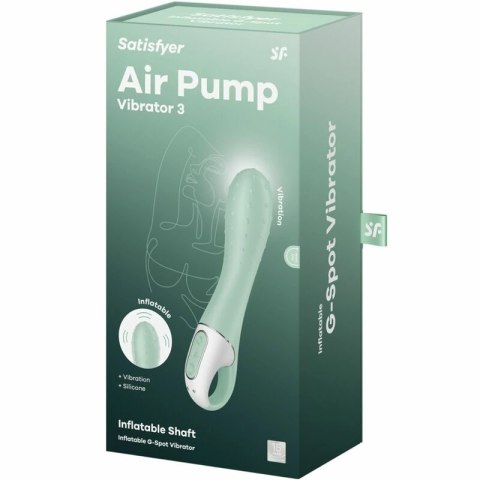 Satisfyer Air Pump Vibrator 3 miętowy - model z nadmuchiwanym trzonem