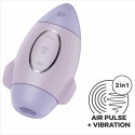 Satisfyer Mission Control Liliowy - Kompaktowe urządzenie z podwojnym systemem impulsow, IPX7