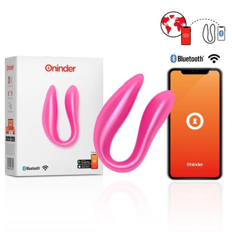 ONINDER Double Pleasure Pink - Stymulator z Aplikacją, IPX7, 2 Silniki