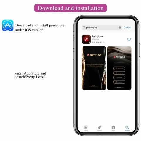 Pretty Love Doreen Pink - Wibrujące jajko sterowane aplikacją, akumulator