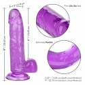 CalExotics Queen Size Model Fioletowy 15,3 cm - Elastyczny System z Przyssawką