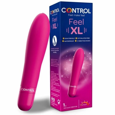 Control Feel XL - Model XL, 5 trybow, silikon medyczny, wodoodporny