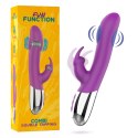 Fun Function Combi Double Tapping - model z dwoma silnikami, silikon, 21 cm