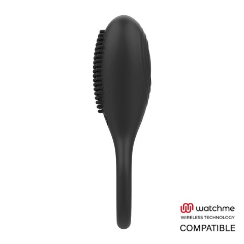 Mr Boss Tino - Pierścień silikonowy z wibracją, bezprzewodowy, czarny