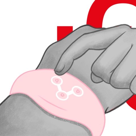 Watchme Smart Zegarek Bezprzewodowy Kontroler Miękki Rożowy IPX7