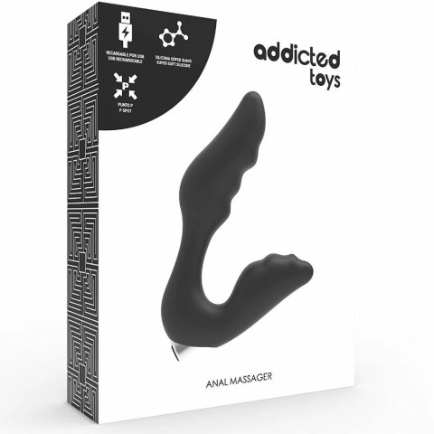 Addicted Toys Masażer Prostaty Model 6 Czarny - ładowalny, silikonowy