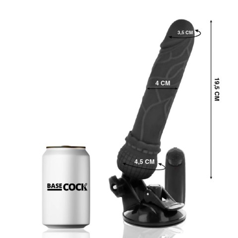 BASECOCK Model Black 19.5 cm - Wibrator z Pilotem Przewodowym TPE