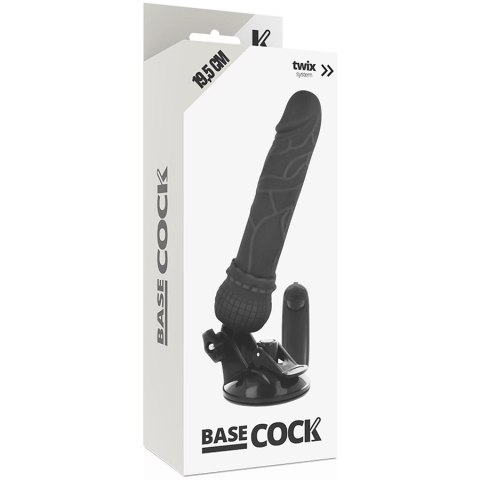 BASECOCK Model Black 19.5 cm - Wibrator z Pilotem Przewodowym TPE