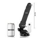 BASECOCK Model Black 19,5 cm - Wibrator z pilotem przewodowym, TPE