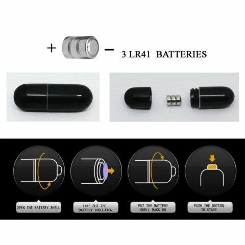 Baile Sweet Ring silikonowy pierścień z systemem wibracji czarny