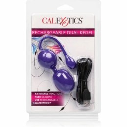 CalExotics Double Kegel Balls Purple - silikonowe kulki z akumulatorem
