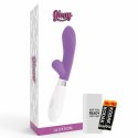 Glossy Jackson Violet - silikonowy masażer krolik, 10 trybow, 12 cm