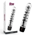 Glossy Lenny Czarny - Wibrujący model intymny z TPE, 14 cm
