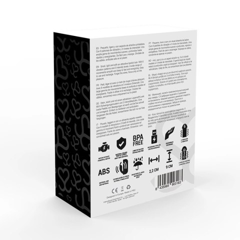 Moressa Ivy kompaktowy stymulator podrożny czarny, silikon medyczny