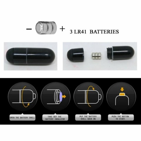 Baile Brave Man osłona intymna z krolikiem, czarna, 16,5 cm, wibracje