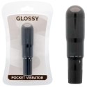 Glossy Brilliant - dyskretny mini masażer wibracyjny czarny, wodoodporny