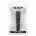 Glossy Brilliant - dyskretny mini masażer wibracyjny czarny, wodoodporny