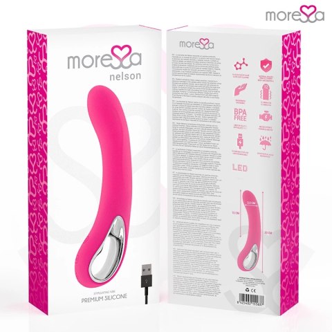 Moressa Nelson Premium silikonowy model ładowany USB, 12 trybow, fioletowy