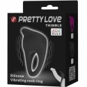 Pretty Love Thimble silikonowy pierścień z wibracją czarny