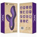Womanvibe Donna - silikonowy model z dwoma silnikami, ładowany USB, liliowy