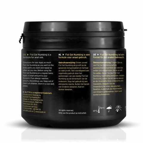BUTTR Fisting Gel Numbing 500 ml - żel nawilżający z mentolem