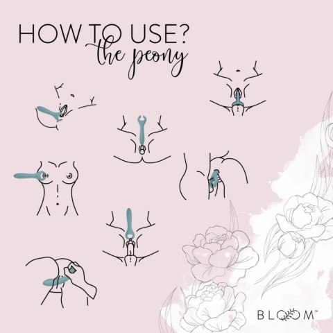 Bloom Peony Zielony - Wibrujący model dla par, silikonowy, IPX7
