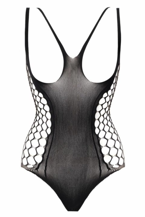 Body Jezzy Black - modny model z efektownym wzorem, kolor czarny