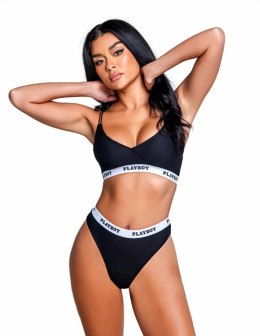 Playboy Lifestyle 2-częściowy komplet bielizny czarny logo M