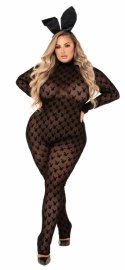 Playboy Lingerie Bunny 2-częściowy zestaw z uszami, czarny