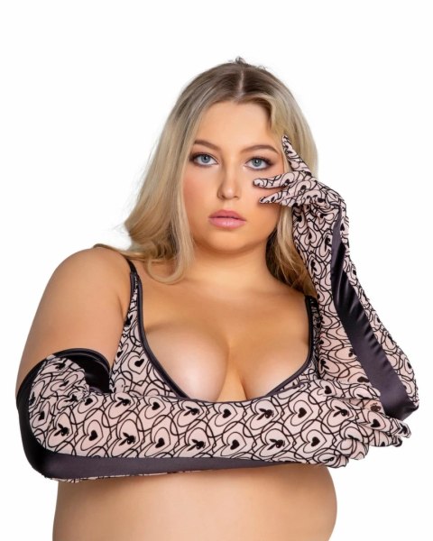 Playboy Lingerie Bunny Kiss Gloves czarne eleganckie koronka
