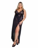 Playboy Lingerie Bunny Noir Slip Dress satynowa halka czarna S/M