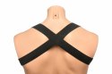 XR Brands Chest Harness z opaskami na ramiona czarny uniwersalny