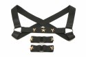 XR Brands Chest Harness z opaskami na ramiona, czarny, uniwersalny