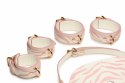 XR Brands Kitty Bondage Set rożowo-biały komplet akcesoriow vegan