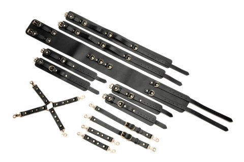 XR Brands Temptress Zestaw Uprzęży Uda i Nadgarstkow Czarny Vegan