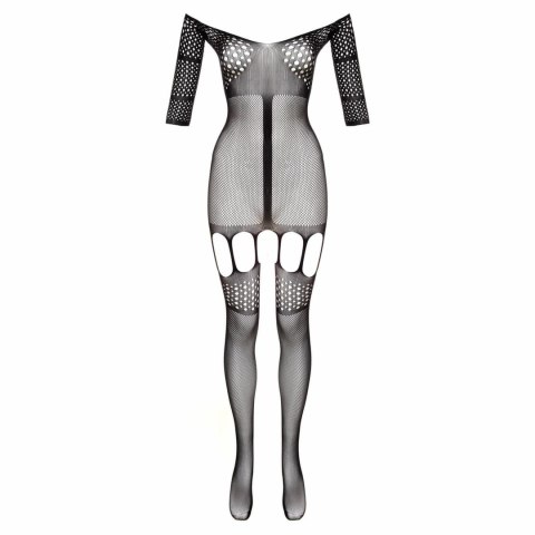 Rosa Bodystocking Obsessive Czarny z Siateczką i Szelkami XS-XL