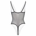 Sensual Dewi Body czarne z otwartym krojem, koronkowe, polka dot