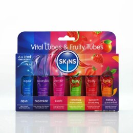 Skins Zestaw Mini Lubrykantow Vital & Fruity 6x12ml Mix Owocowy