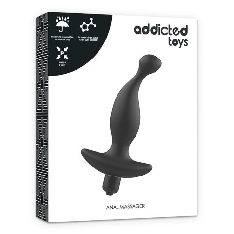 Addicted Toys Masażer analny czarny Model 1 wibrujący silikonowy