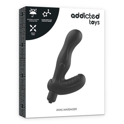 Addicted Toys P-Spot Vibe - silikonowy masażer punktu P, 8x1,5 cm, czarny