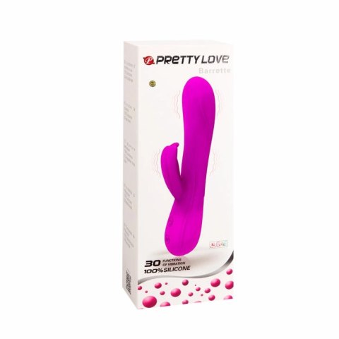 Pretty Love Barrete silikonowy model intymny 30 trybow 210mm fioletowy