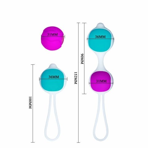Pretty Love Orgasmic Ball Deluxe - zestaw kulek treningowych 30/40g silikon