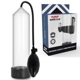 Pump Addicted RX3 Transparent - pompa prożniowa z wibracją 23cm ABS