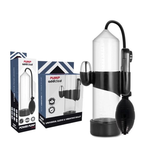 Pump Addicted RX3 Transparent - pompa prożniowa z wibracją 23cm ABS