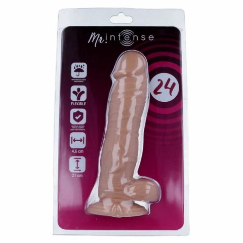 MR INTENSE Model 24 - Akcesorium anatomiczne 21 cm z przyssawką, naturalny kolor