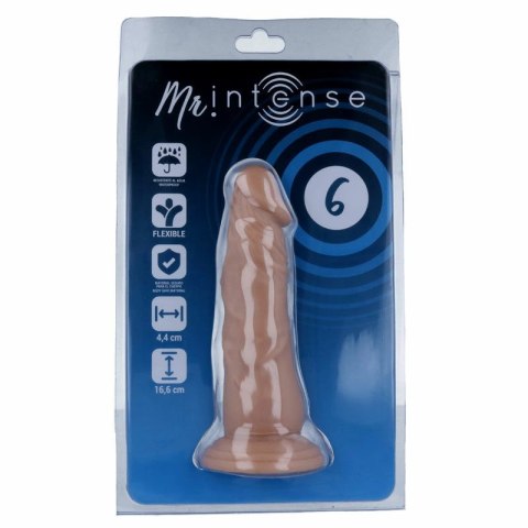 MR Intense Model 6 - Elastyczna maszyna intymna 16,6 cm, naturalny kolor